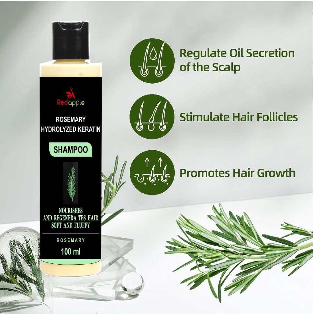 Rosemary Hydrolyzed Keratin Shampoo 100ml – Hair Repair, Strengthening & Anti-Hair Fall Formula