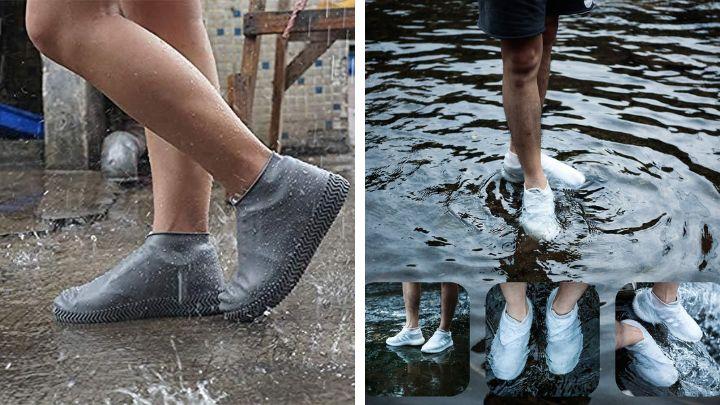 Waterproof Silicone Shoe Covers (1 Pair) | Reusable Anti-Skid Rain Boot Protectors – L Size