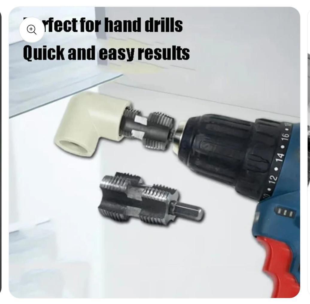 Electric Drill Pipe Threading Opener Tool | Aluminum Alloy Internal & External Thread Maker