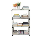 4 Layer Metal Shoes & Books Rack | Foldable DIY Storage Organizer Shelf