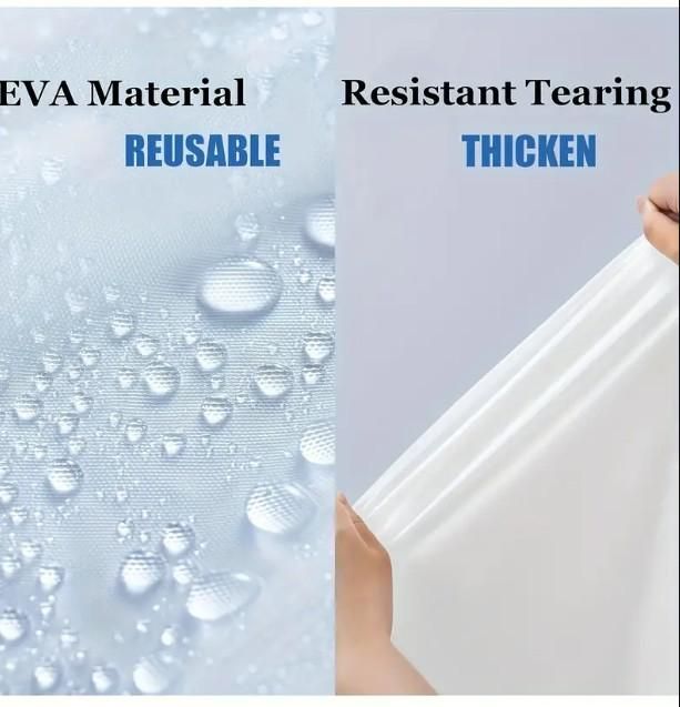 Unisex Hooded Button Raincoat for Adults | Reusable Thick EVA Waterproof Long Sleeve Rain Cape