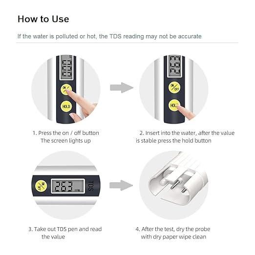 Water TDS Meter Tester – Digital Water Quality Tester 0–990ppm High Accuracy