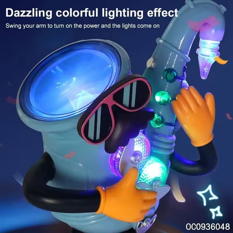 Robotic Dancing Mr. Rock Musical Saxophone Toy with 3D Lights & Sound | Interactive Dancing Toy for Kids
