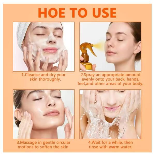 Exfoliating Kojic Acid Turmeric Spray 400ml (Pack of 2) – Brightening & Dark Spot Correcting Spray for Face & Body