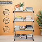4 Layer Metal Shoes & Books Rack | Foldable DIY Storage Organizer Shelf