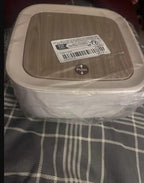 Classy Desktop Push Button Trash Bin | Mini Tabletop Dustbin with Lid