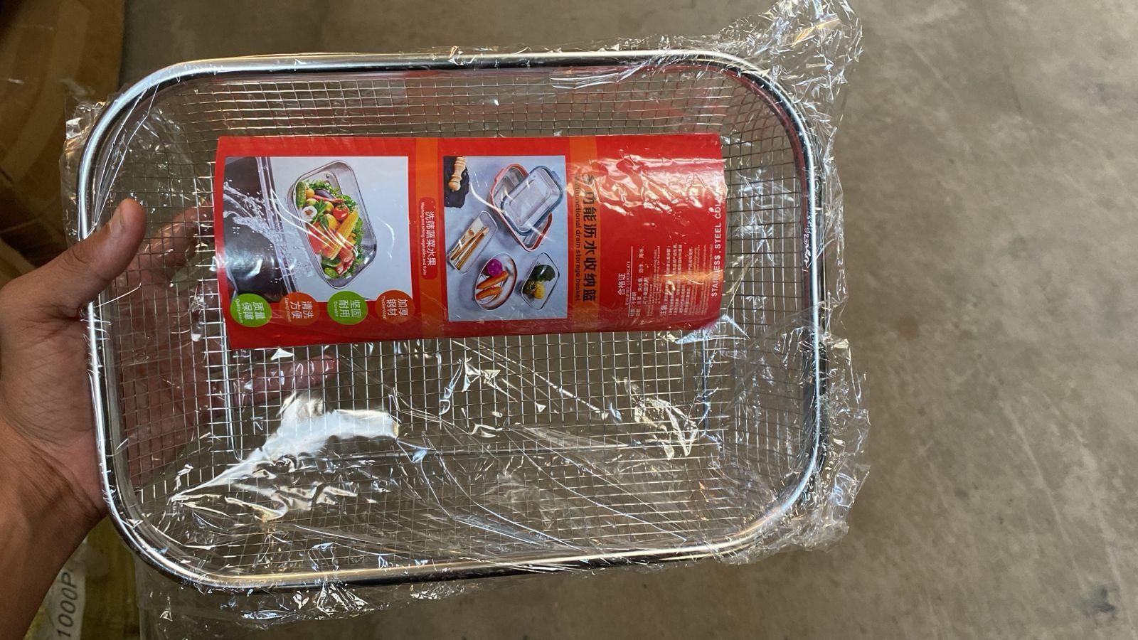 Stainless Steel Colander Strainer with Handle | Fine Mesh Kitchen Drainer for Vegetables, Fruits & Pasta