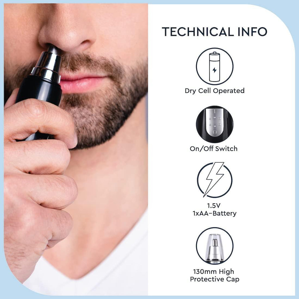 Attractive Cordless Face Shaver – Nose, Ear & Facial Hair Trimmer for Men