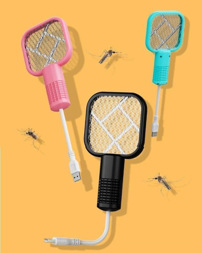 Mini Mosquito Killer Racquet Lamp 2 in 1 | USB Rechargeable Bug Zapper