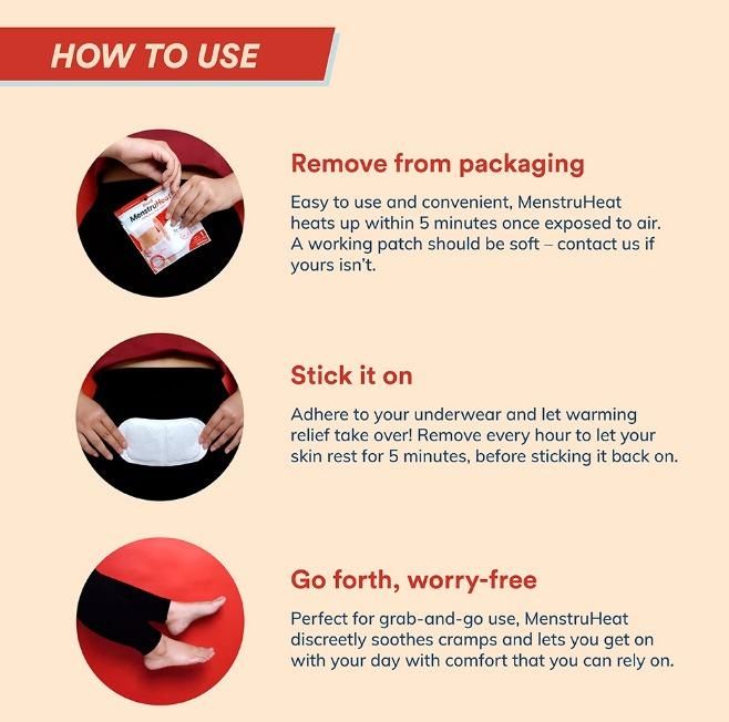 Menstruation Pain Relief Pads (8 Pcs) – Natural Menstrual Cramp Relief & Comfort Patch
