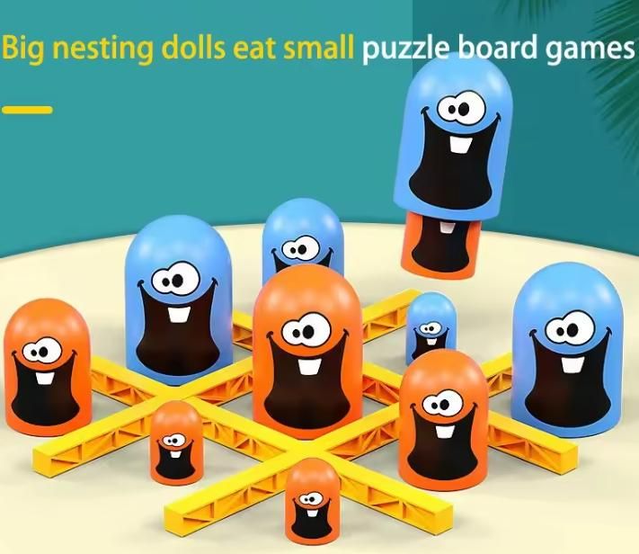 Tic-Tac-Toe Puzzle Game – Assembly & Disassembly Brain Teaser Block Game (Multicolor)