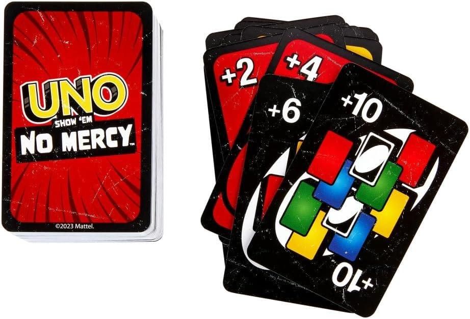 UNO Show ’em No Mercy Card Game – Extreme Stacking Family Party Game with Action Cards