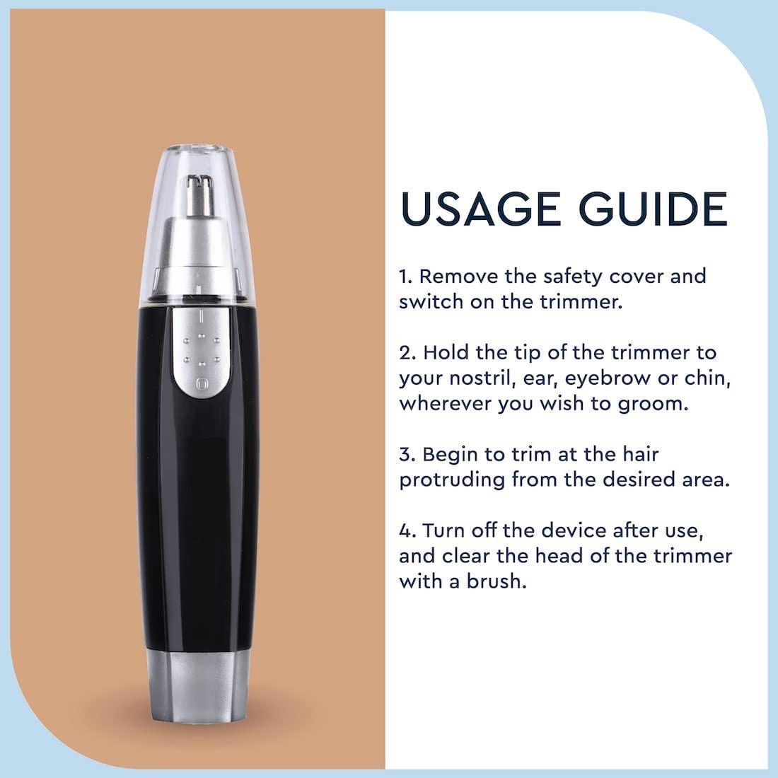 Attractive Cordless Face Shaver – Nose, Ear & Facial Hair Trimmer for Men