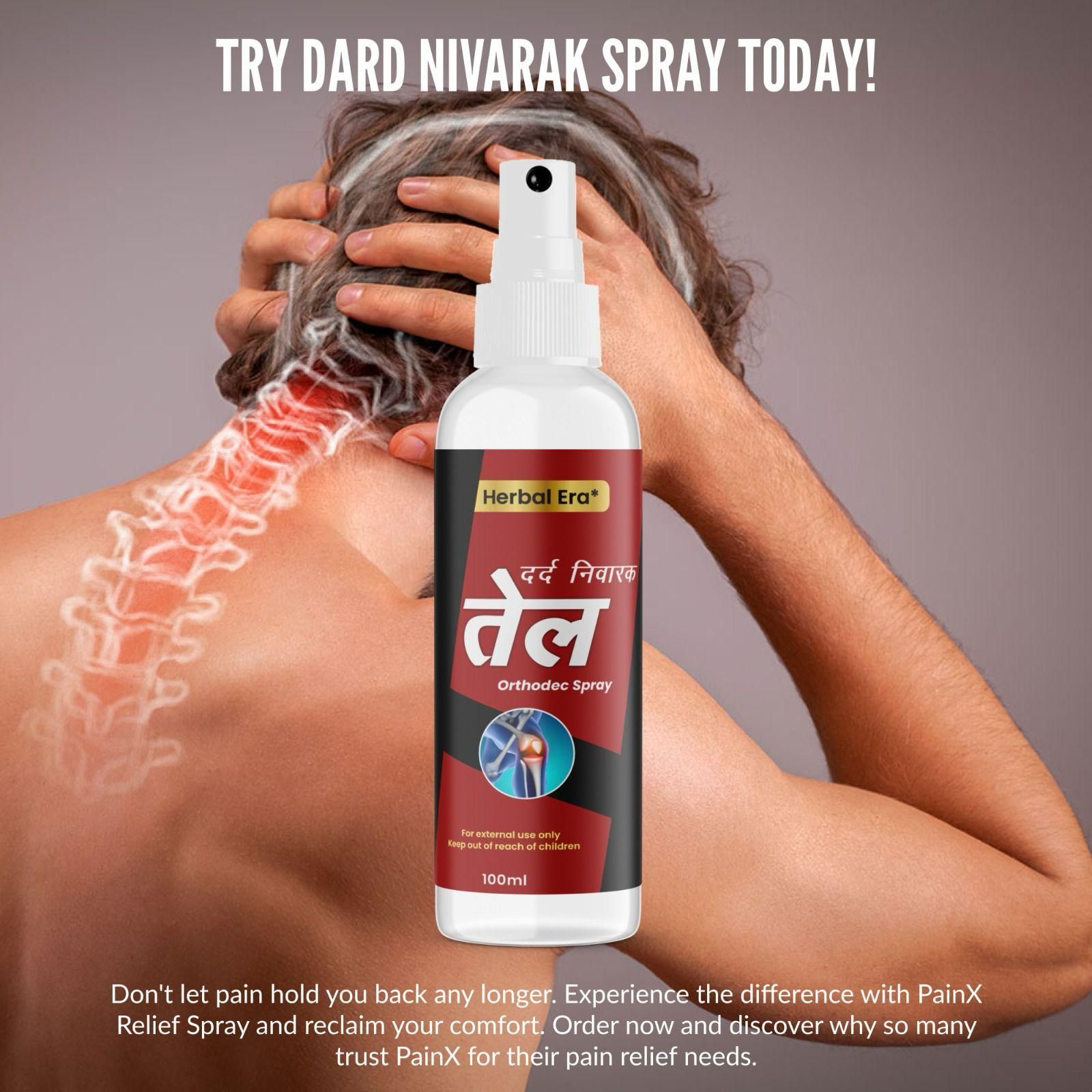Herbal Era Dard Nivarak Spray Tel 100ml (Pack of 2) – Natural Herbal Pain Relief Oil Spray for Joint & Muscle Pain