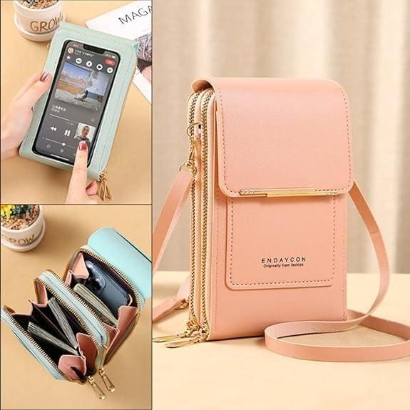 Anti-Theft Double Layer Leather Ladies Sling Bag | Stylish PU Crossbody Purse