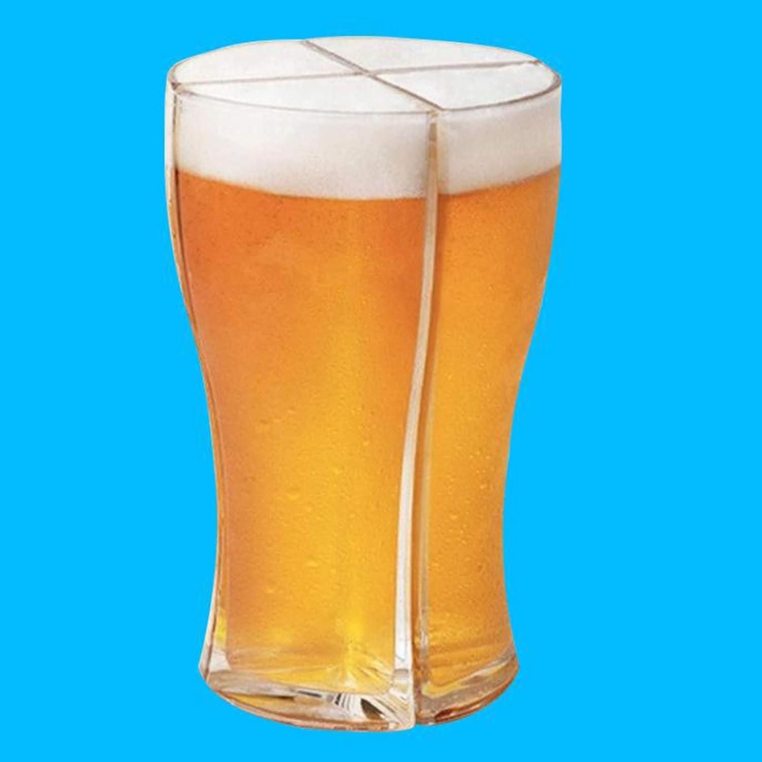 Beer Splitter Mug – 4 Glass Beer Carrier for Parties & Bars