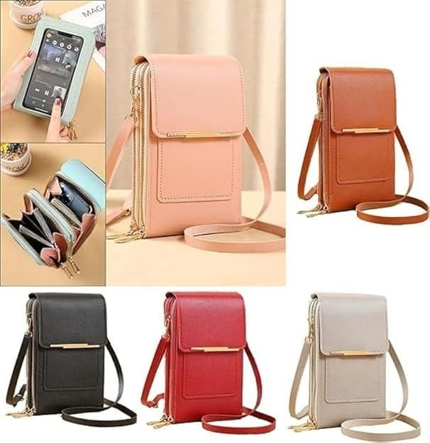 Anti-Theft Double Layer Leather Ladies Sling Bag | Stylish PU Crossbody Purse