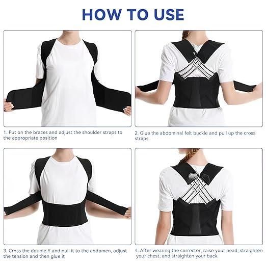 Adjustable Back Posture Corrector Belt for Men & Women | Shoulder & Spine Support