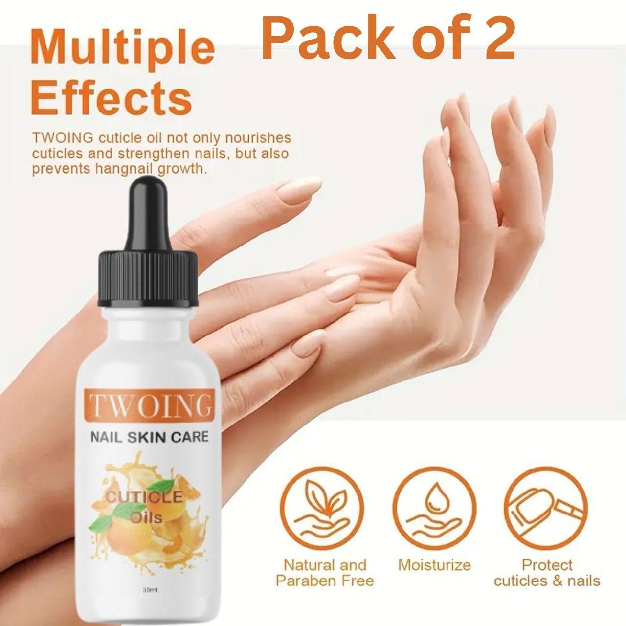 Twoing Nail Skin Care Cuticle Oils 30ml (Pack of 2) – Nourishing Elixir for Healthy & Beautiful Nails