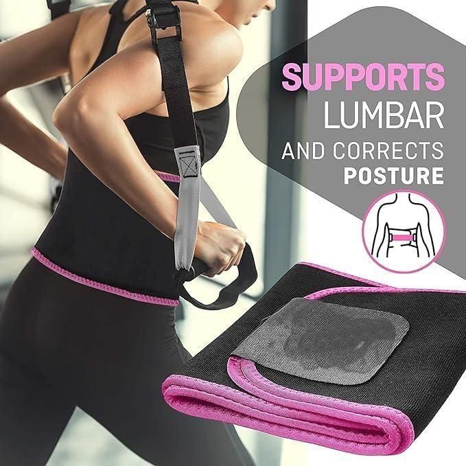 Adjustable Waist Trimmer Belt for Men & Women – Sweat Slimming Belt for Workout & Fitness