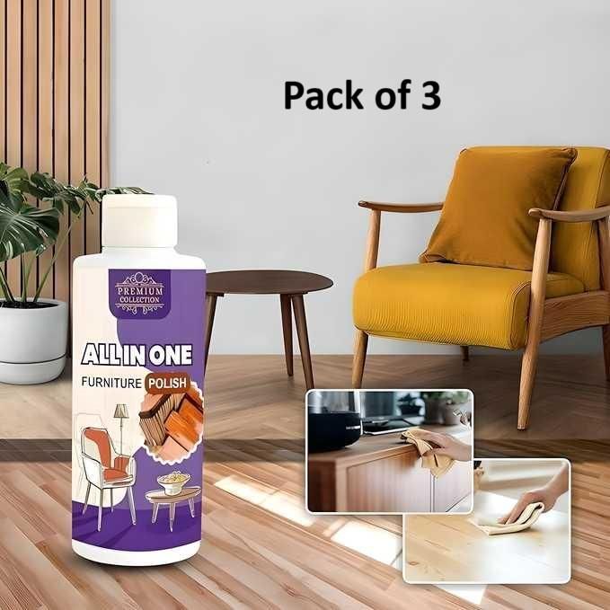 Wood Furniture Polish Cleaner & Shiner 100ML (Pack of 3) | Floor & Cabinet Shine Coating