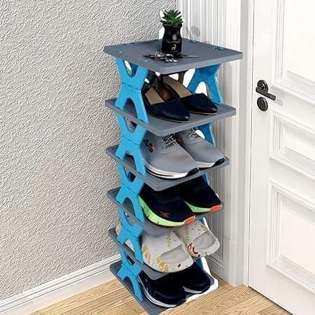 Smart Foldable 4 Layer Shoe Rack | Space Saving Plastic Shoe Organizer