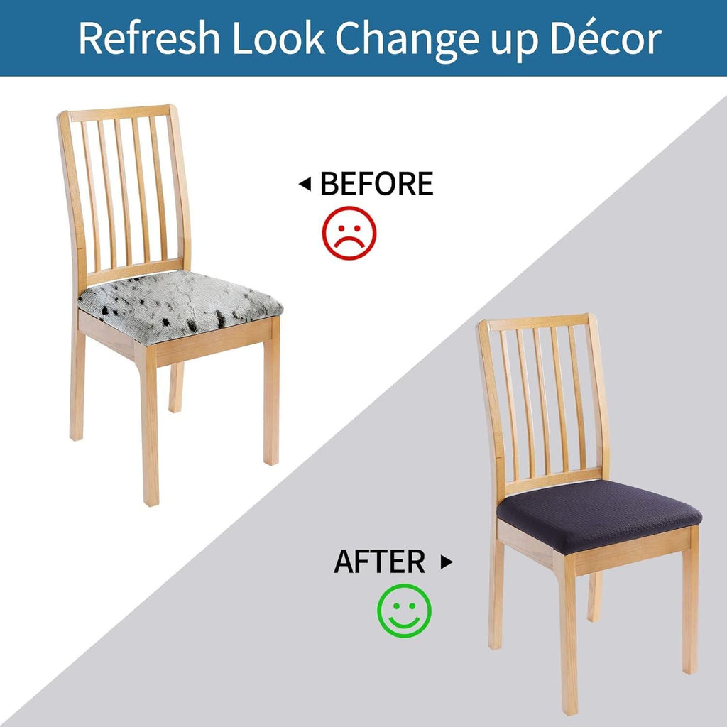Chair Seat Covers Pack of 2-14 | Stretchable Dustproof Dining Chair Protector