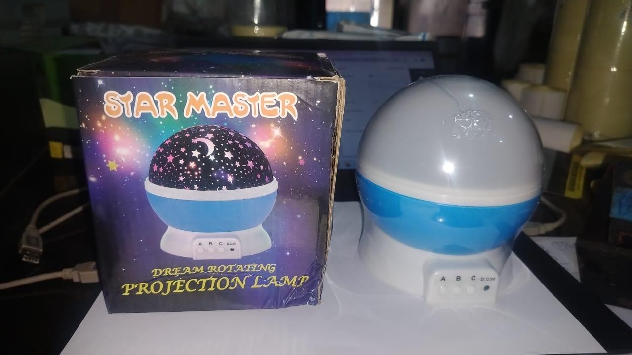 Star Master 360° Rotating Moon Night Light Projector | Kids Multi-Color USB Lamp