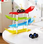 Ramp Racer Multi Level Racing Car Toy Set – 4 Level Track with 4 Mini Cars for Kids