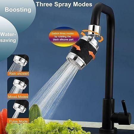 3 Modes Kitchen Sink Faucet Sprayer | Adjustable Water Saving Tap Head with Handle Control
