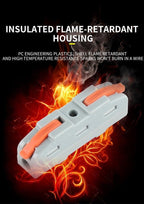 Lever Wire Cable Connectors Pack of 10 | Spring Loaded Electrical Inline Splicing Connectors