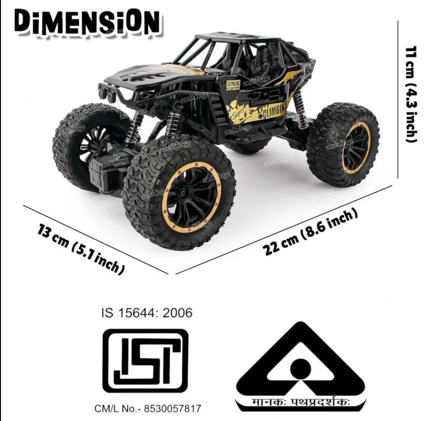Monster Truck Rock Crawler RC Car – Powerful Remote Control Off-Road Racing Truck for Kids