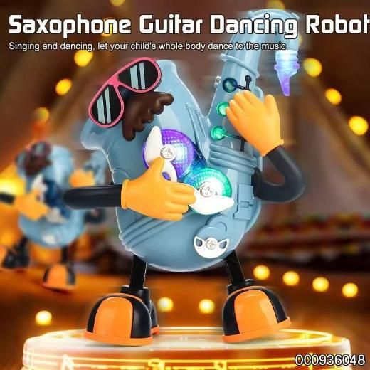 Robotic Dancing Mr. Rock Musical Saxophone Toy with 3D Lights & Sound | Interactive Dancing Toy for Kids
