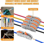 Lever Wire Cable Connectors Pack of 10 | Spring Loaded Electrical Inline Splicing Connectors