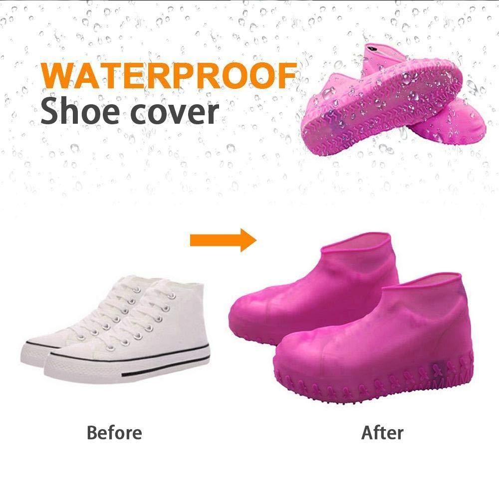 Waterproof Silicone Shoe Covers (1 Pair) | Reusable Anti-Skid Rain Boot Protectors – L Size