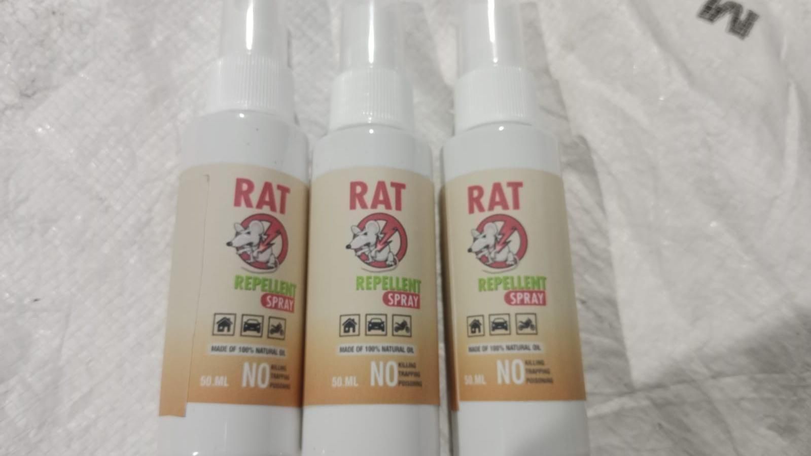 Rat Repellent Spray 50ML (Pack of 3) – Natural Anti-Rat & Rodent Repellent Liquid
