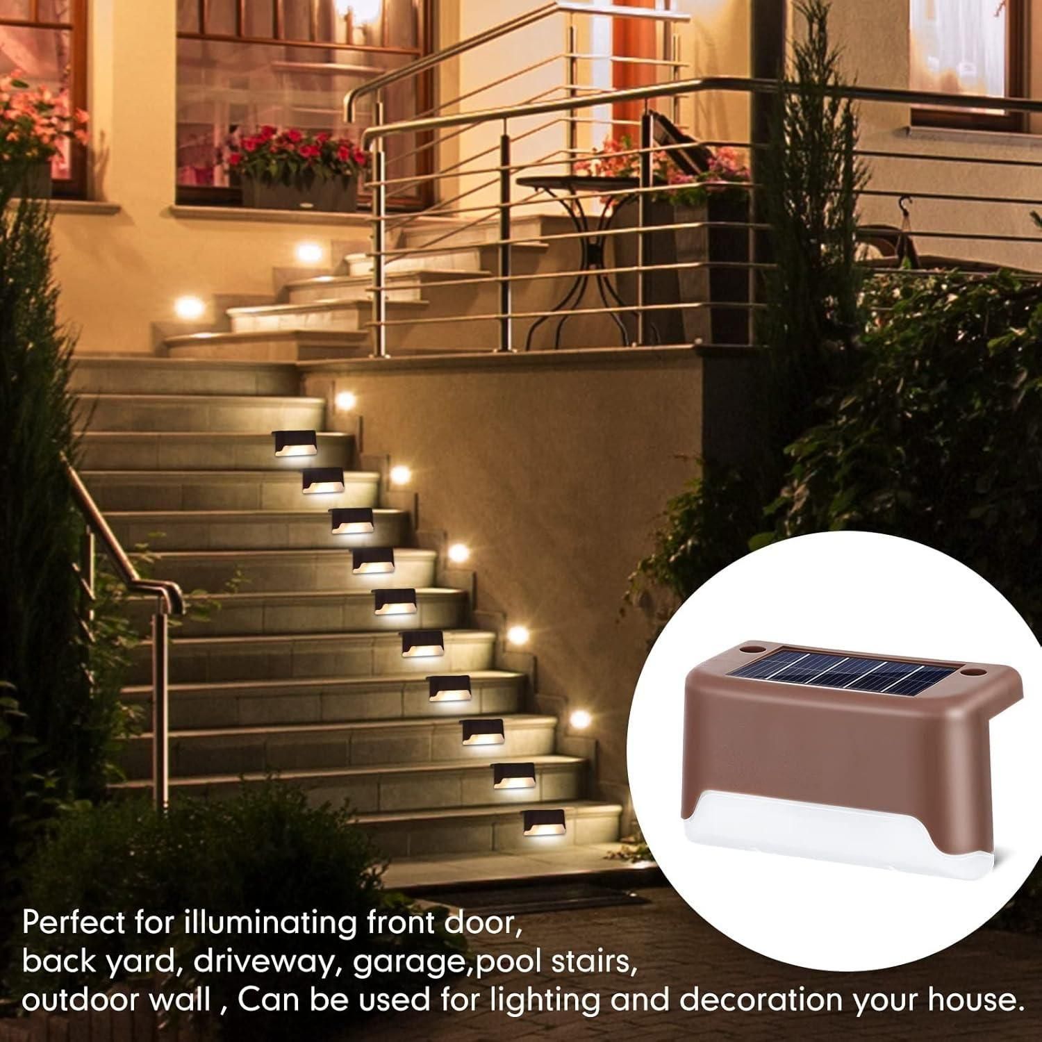 Solar Deck Lights Outdoor – Waterproof LED Solar Pathway & Deck Lighting