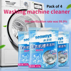 Seaways Washing Machine Cleaner 125g (Pack of 4) | Deep Drum Cleaning Powder for Top & Front Load Machines