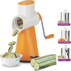 4 in 1 Rotary Drum Vegetable Grater & Slicer | Manual Kitchen Cutter