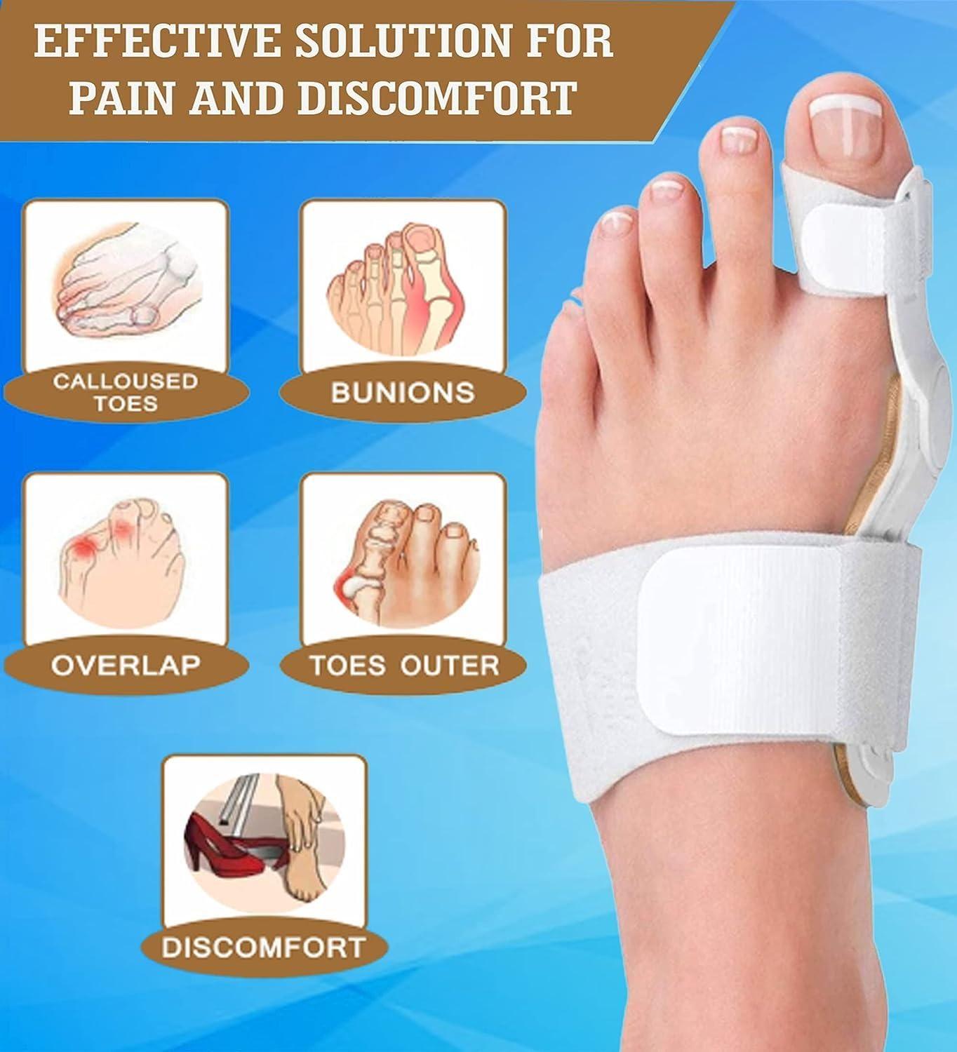Silicone Toe Separator Bunion Corrector for Adults – Toe Alignment Splint Kit & Foot Pain Relief