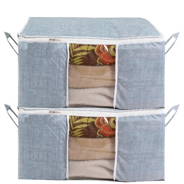Underbed Storage Bags with Handles (Set of 2) | Blanket & Comforter Organizer