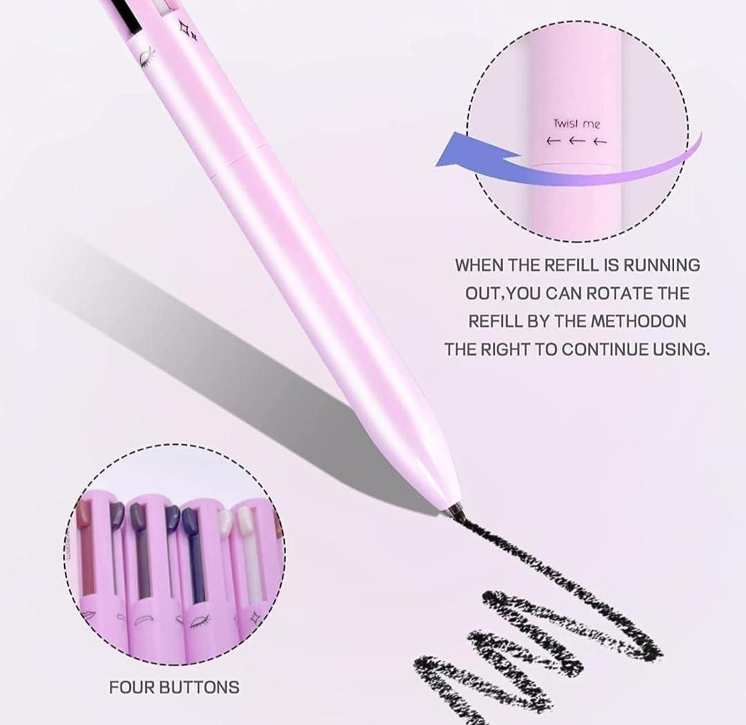 Katelia Beauty Touch Up 4-in-1 Makeup Pen – Concealer, Eyeliner, Brow, Lip & Brightener (Light Shade)