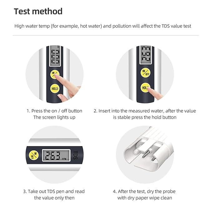 Water TDS Meter Tester – Digital Water Quality Tester 0–990ppm High Accuracy
