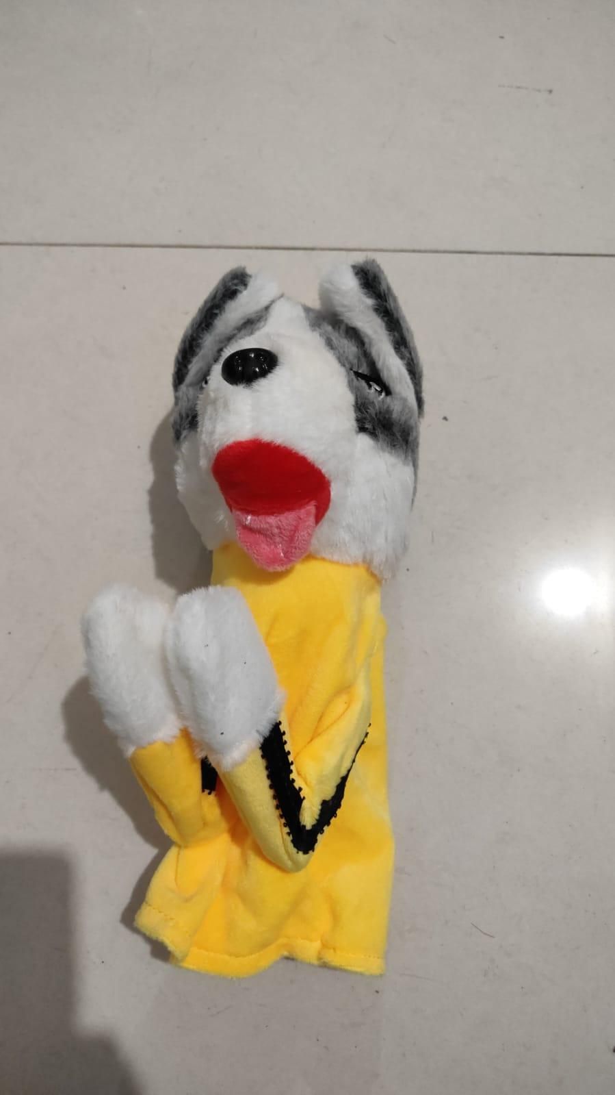 Kung Fu Dog Interactive Hand Puppet – Cute Boxing Husky Plush Toy for Kids