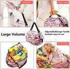 Foldable Shopping Handbag Travel Bag Women Shoulder Waterproof Carry Bag, Folding Tote Bag With Zip (1Pcs)
