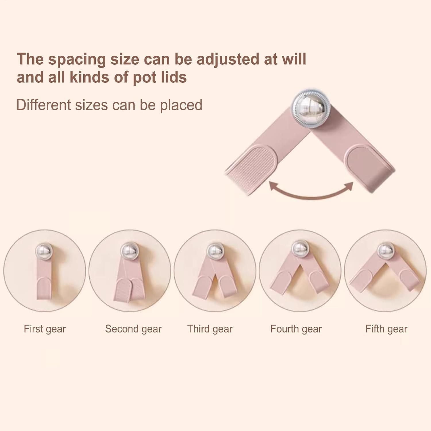 Pot Lid Holder with Suction Cup | Wall Mounted Kitchen Organizer Rack