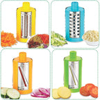 4 in 1 Rotary Drum Vegetable Grater & Slicer | Manual Kitchen Cutter