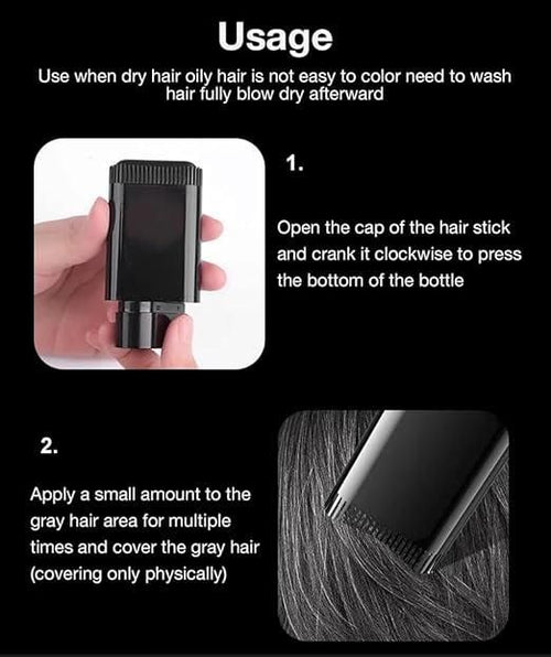 2-in-1 Hair Dye Touch-Up Comb 20gm (Black) – Instant White Hair Coverage, Waterproof & Portable