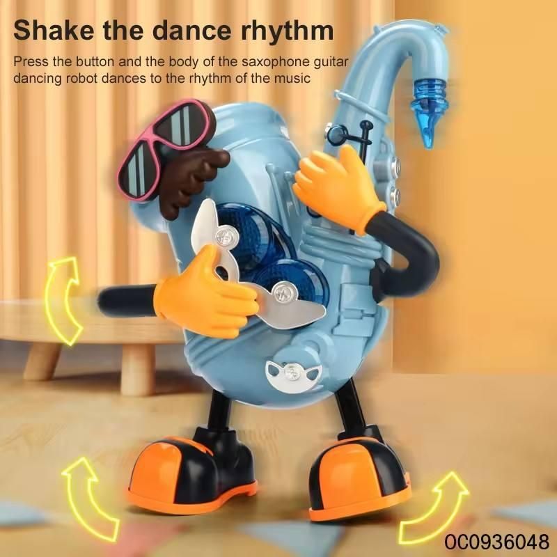 Robotic Dancing Mr. Rock Musical Saxophone Toy with 3D Lights & Sound | Interactive Dancing Toy for Kids