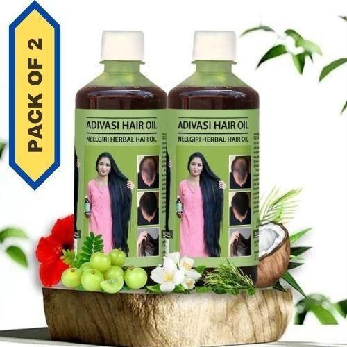 Adivasi Neelgiri Herbal Hair Oil (125ml x 8 Pack) – Natural Hair Growth Oil for Women | Strong & Healthy Hair